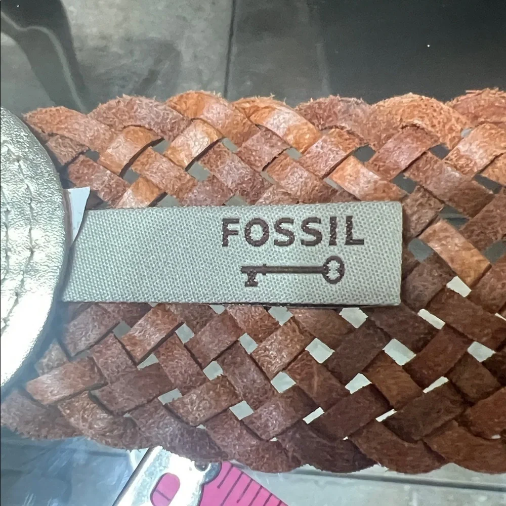 Fossil Classic Accessory Gold Leather Belt